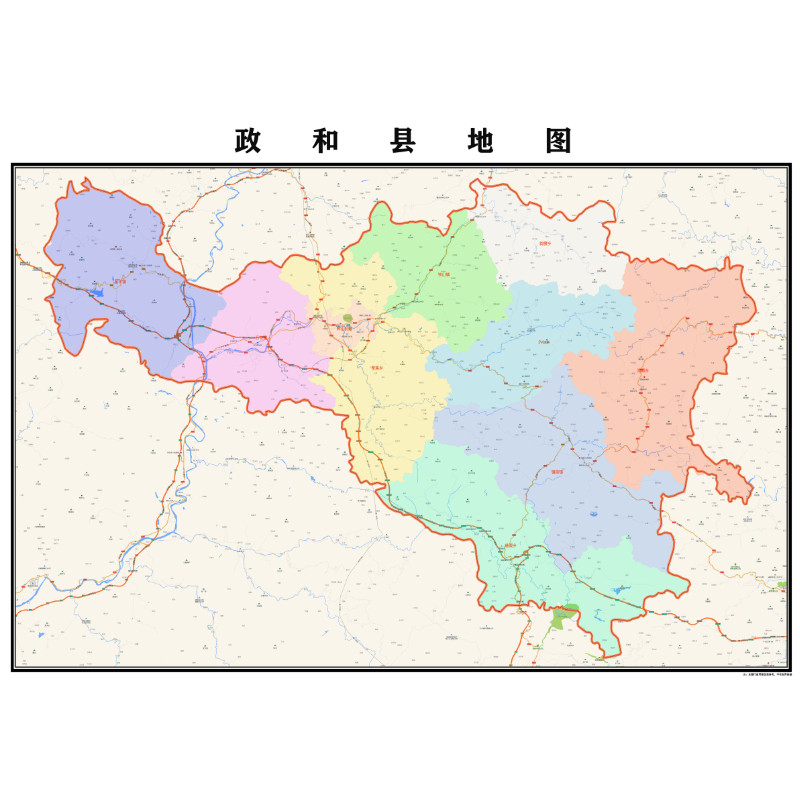 南平市政和县地图2023年行政区划市区主城区街道交通地图图片素材