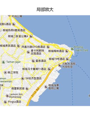 马来西亚槟城State of Penang地图 2024年移民外贸旅游行社公司挂