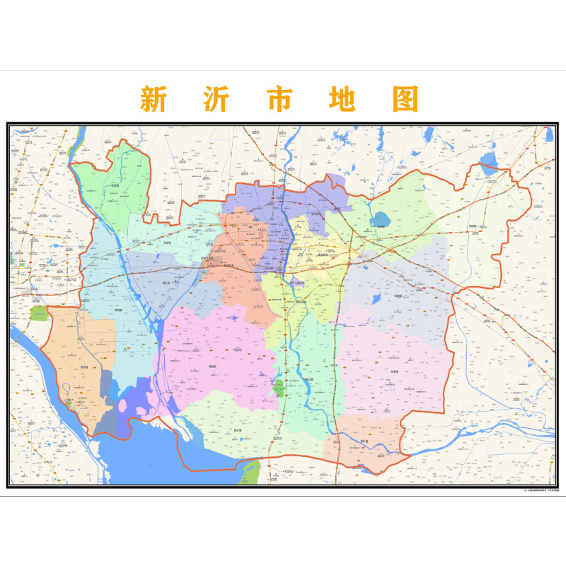 新沂市地图2023年行政区划市区主城区街道交通地图定制图片素材
