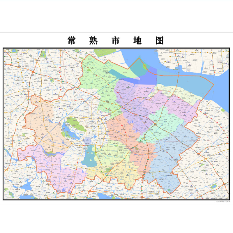 常熟市地图2023年行政区划市区主城区街道交通地图定制图片素材