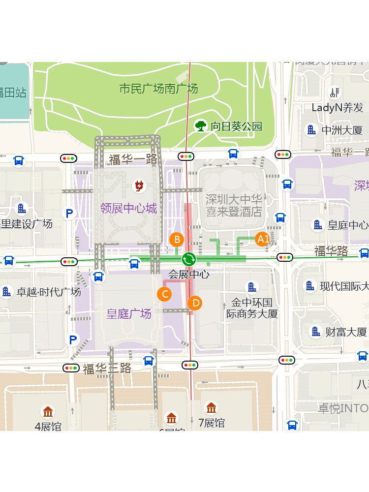 深圳市福田区福田街道地图202现代装饰画