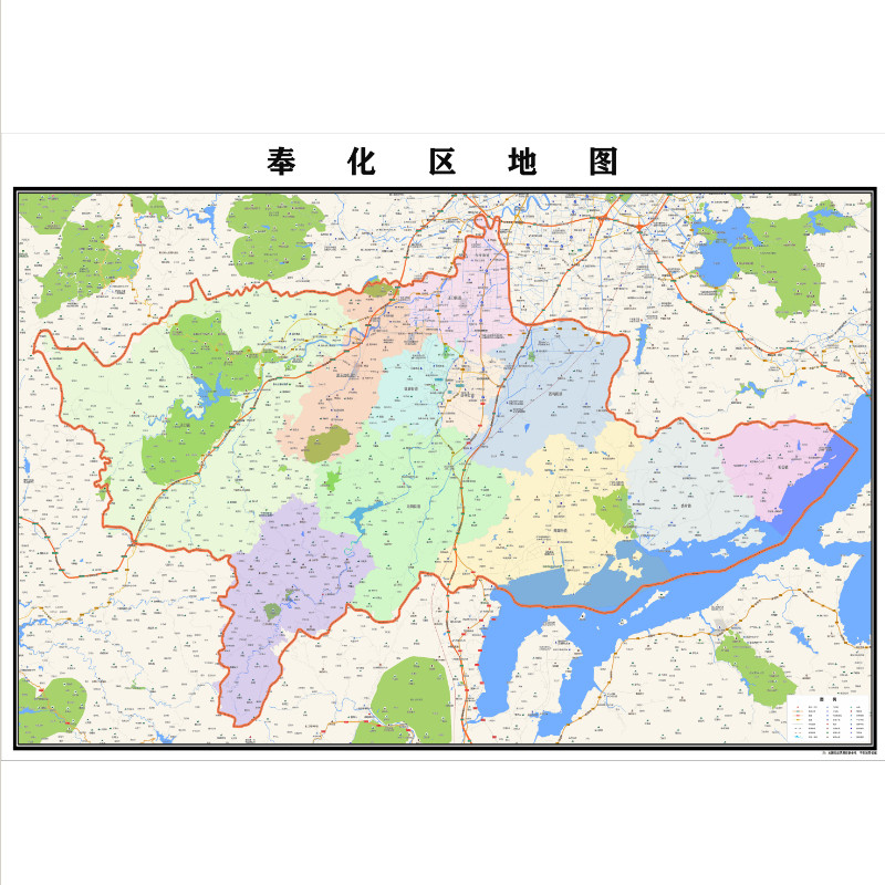 宁波市奉化区地图2023年行政区划市区主城区街道交通地图图片素材