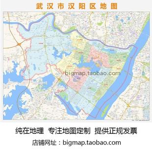 武汉市汉阳区地图2025高清定制城市交通卫星影像办公会议室挂图