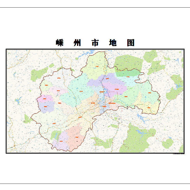 绍兴嵊州市地图2023年行政区划市区主城区街道交通地图图片素材