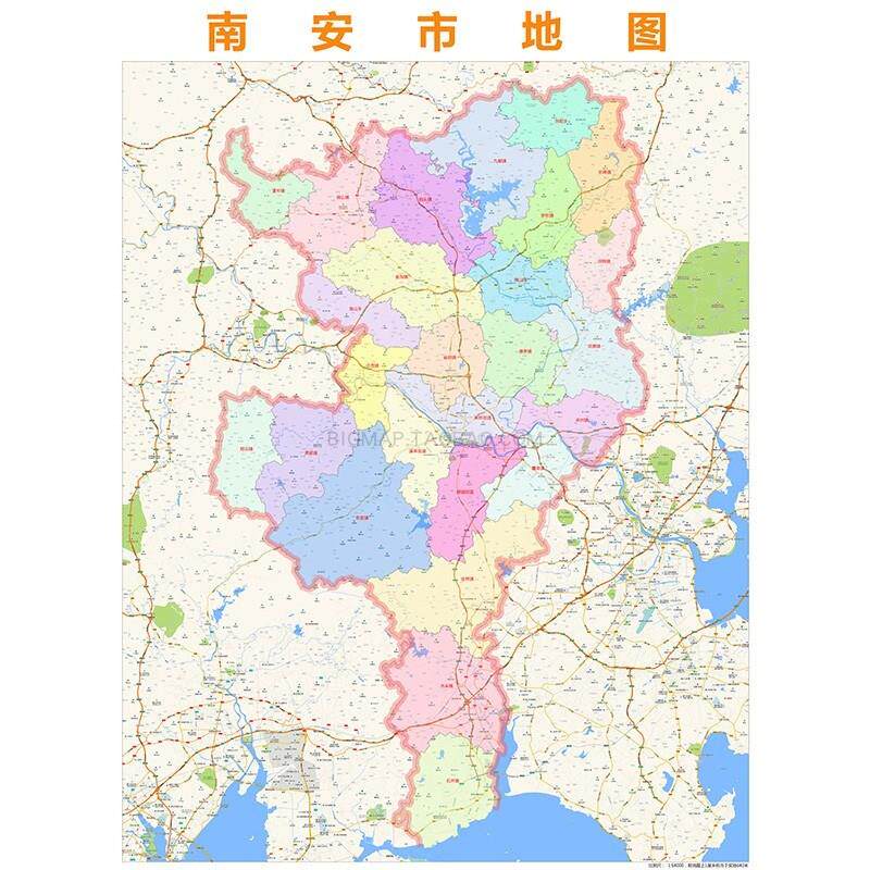 南安市行政区划地图 2024高清定制办公会议室挂图