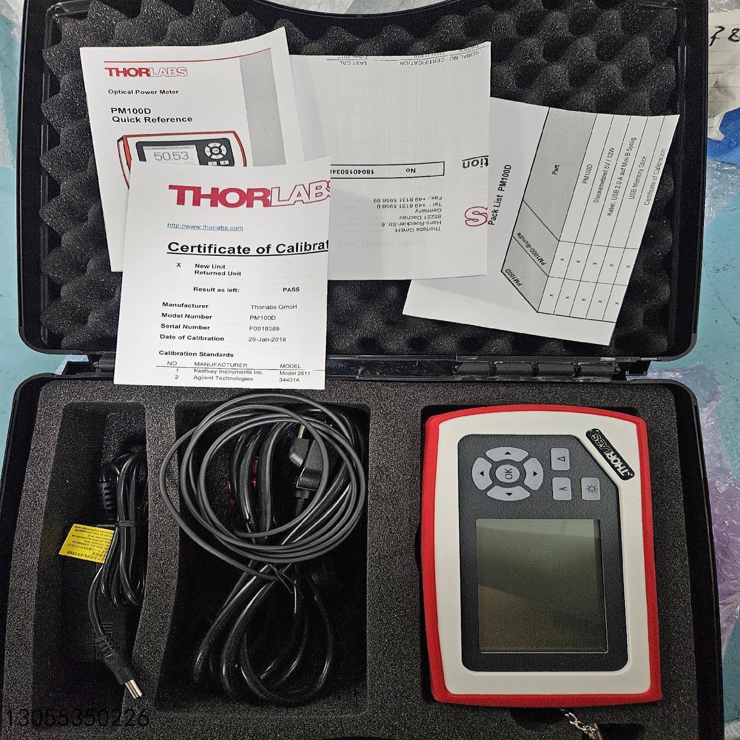 (议价)索雷博THORLABS PM100D数字光功率计带s122