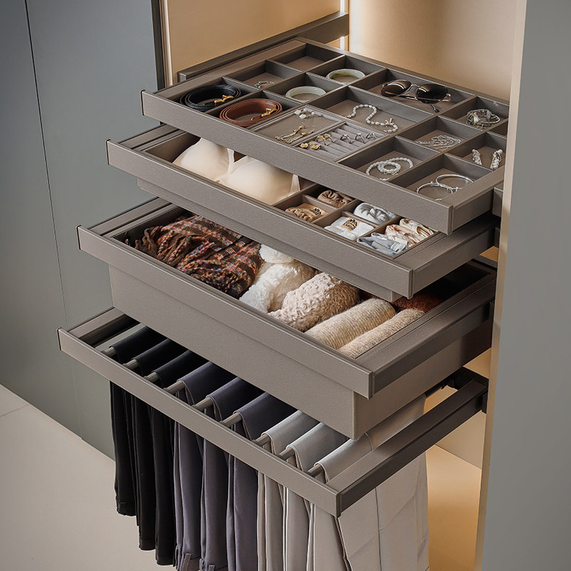 衣柜首饰盒抽屉式多功能收纳拉篮衣帽间抽拉多宝阁格子抽内衣抽,基础建材,衣柜拉篮,淘宝优惠券,粉丝福利购,淘宝优惠卷