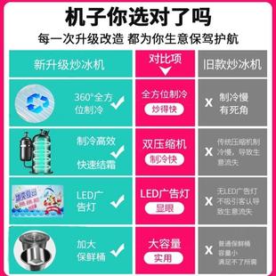 速发冰淇淋机插电式炒酸奶机台式厚切炒酸奶清补凉炒冰机商用摆摊