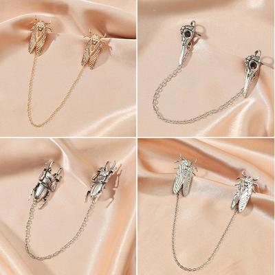 Bee pendant brooch collar shirt button up suit accessories