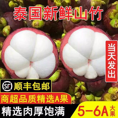 泰国进口山竹5斤新鲜大果当季水果油麻竹10整箱孕妇现货顺丰包邮