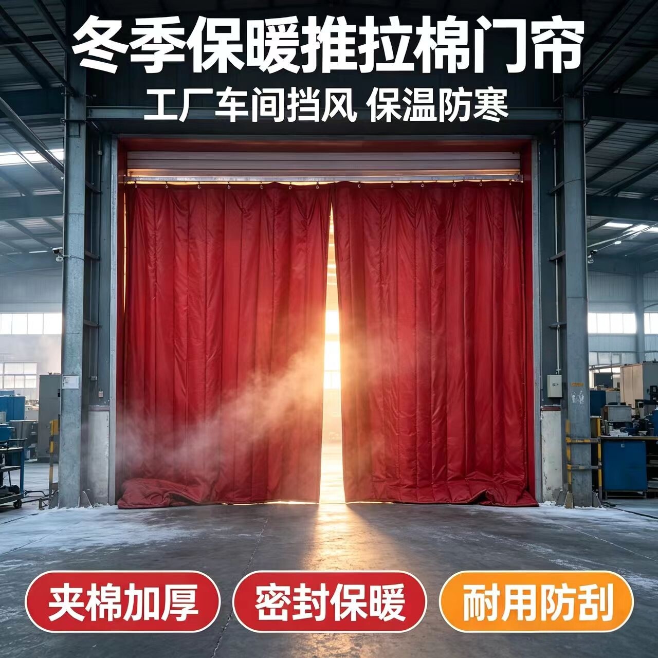 冬天门帘子仓库折叠防寒帘洗车店
