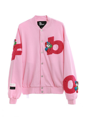 潮牌小熊 obf 标识开衫外套 街头风男女同款上衣 MW093071033