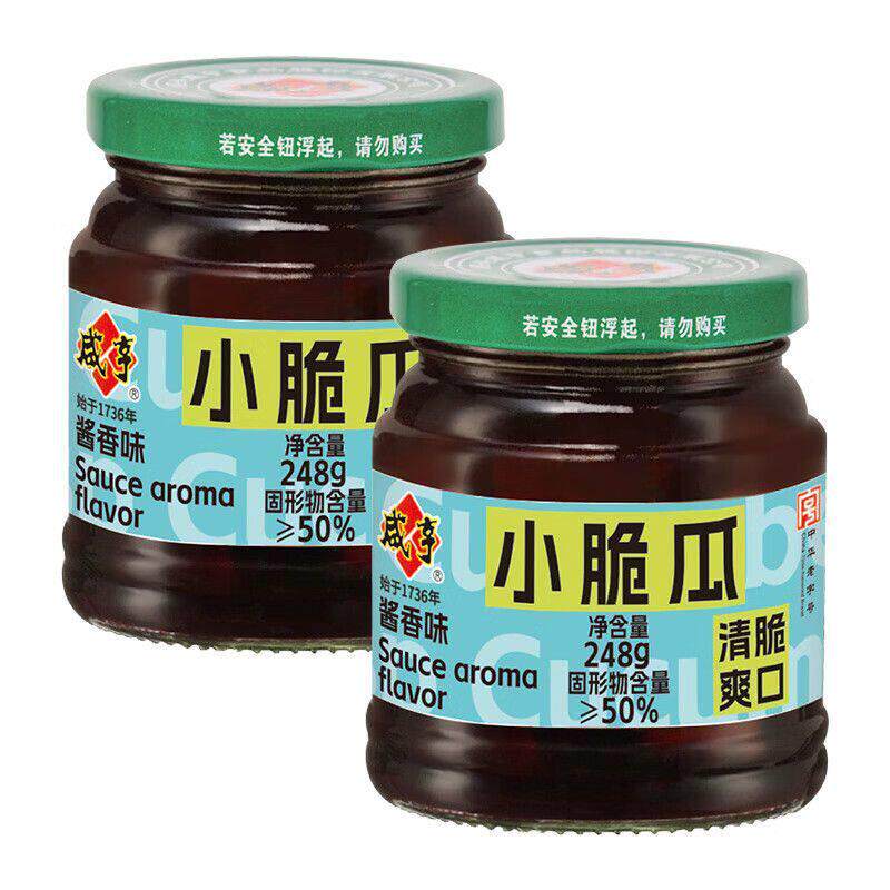 咸亨小脆瓜酱香味香甜即食腌黄瓜酱瓜咸菜酱菜家用早餐配粥下饭菜