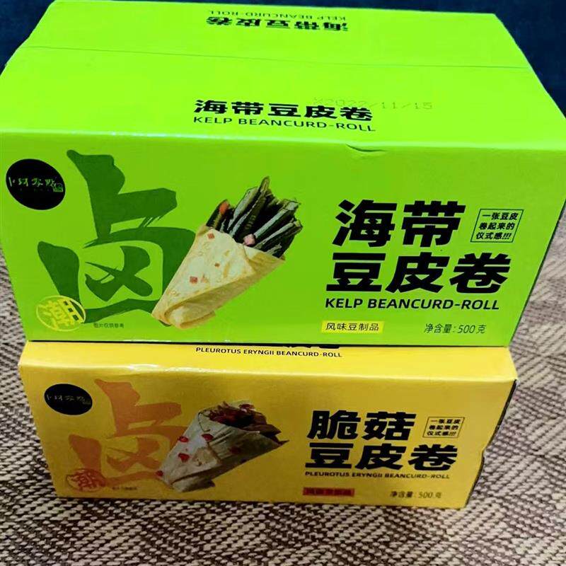 卜珂豆皮卷海带香辣条豆制品蔬菜干豆干脆菇豆皮辣条素肉休闲零食