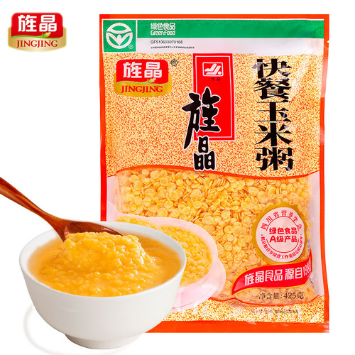 旌晶快餐玉米粥425g 速食冲饮即食玉米粥糊熟原味玉米羹早餐代餐