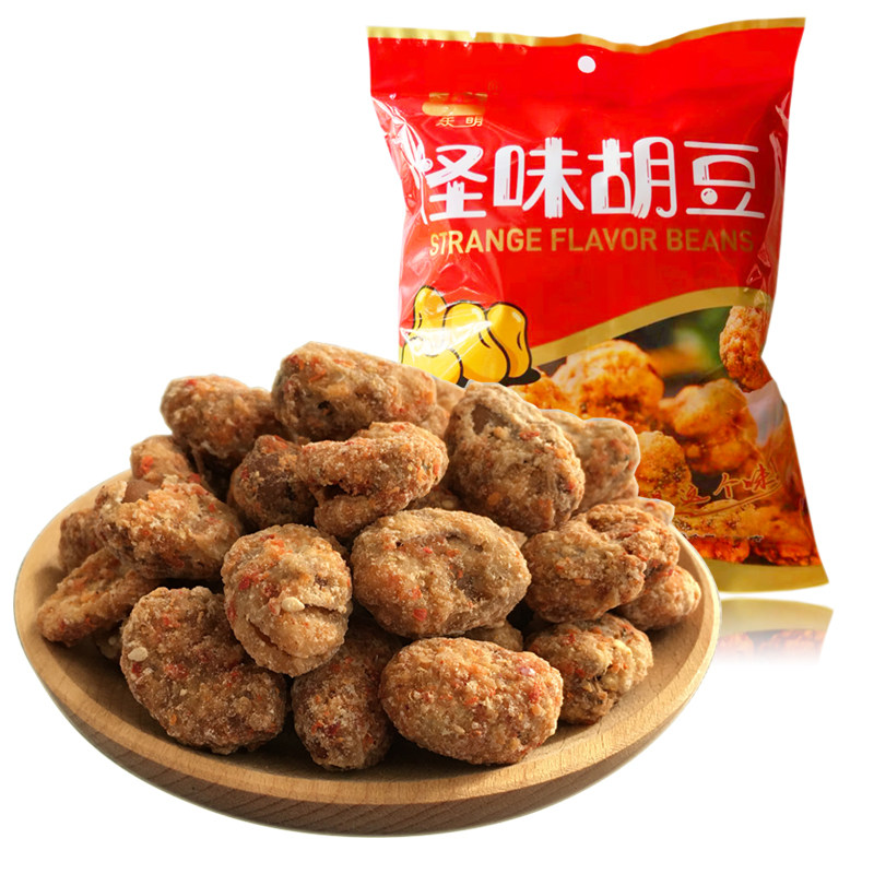 四川特色怪味胡豆500g重庆风味兰花豆甜辣怪味豆蚕蚕炒货零食小吃