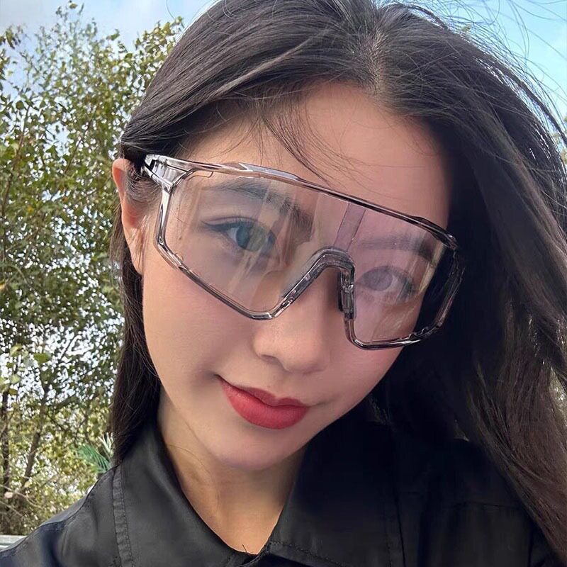 登山防风护目镜偏光变色墨镜女防紫外线男士大脸户外骑行眼镜加宽