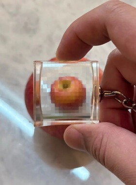 像素石马赛克滤镜我的世界钥匙扣包包挂件MC透镜挂件礼物小饰品配