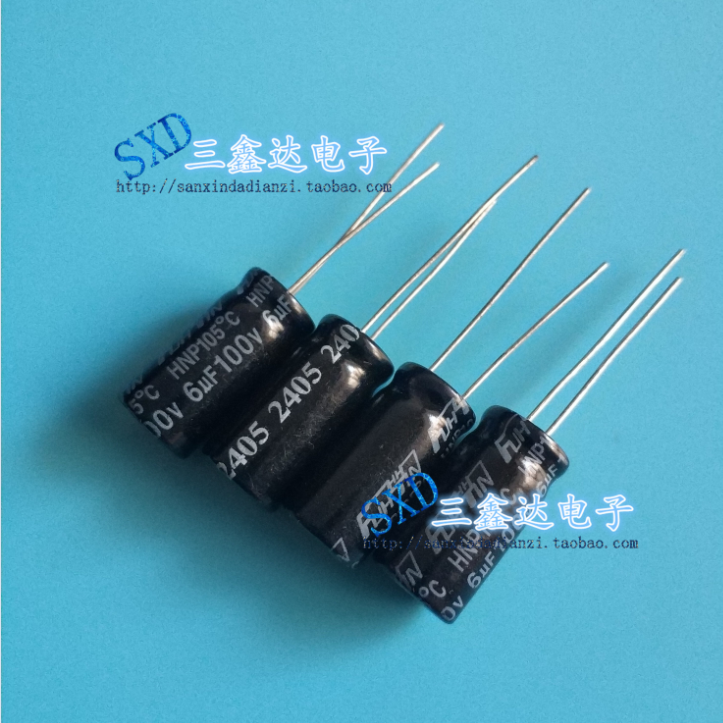 100V6UF 6UF100V全新原装正品无极NP 功放音频分频 电解电容10*20