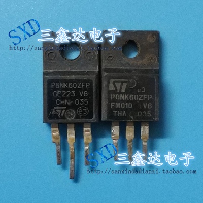 P6NK60ZFP  STP6NK60ZFP 6NK60进口原装拆机场效应 6A600V TO220F