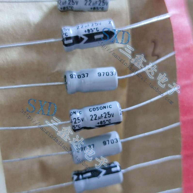 25V22UF 22UF25V全新原装卧式轴向音频中音电解电容器6*13