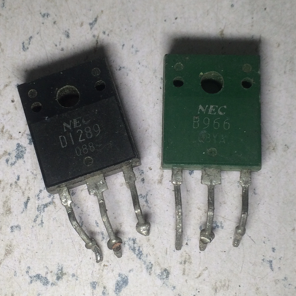 2SB966 2SD1289 B966 D1289原装拆机配对管达林顿 一对4元