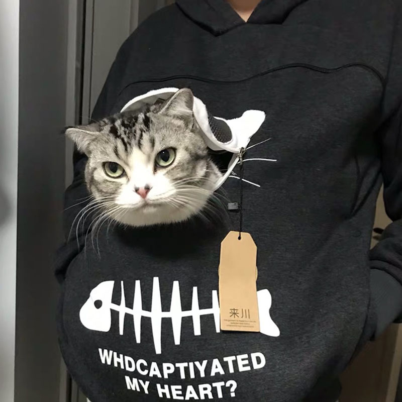 宠物出行卫衣装狗猫出门t衣撸猫服可以抱猫咪狗狗穿的