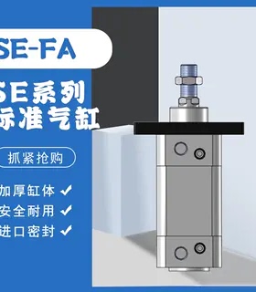 亚德客法兰斜耳标准气缸SE32/40/50/63X25X50X75X100X125S-FA/CR