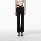 冬黑色裤 子百搭显瘦 女休闲裤 微喇裤 5折 LinyiLi黑色西裤