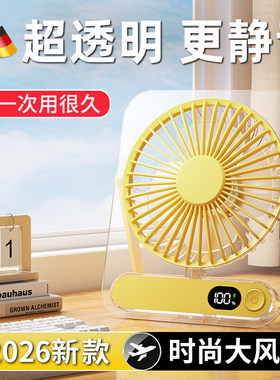 德国2026新款透明桌面小风扇超静