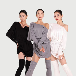 贝蒂运动户外高级感摩登拉丁舞服女成人舞蹈服练功服连衣裙YD471