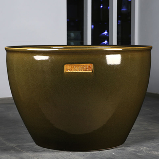 景德镇茶叶末釉陶瓷大缸养鱼缸睡莲荷花盆缸门海仿古水缸庭院树缸