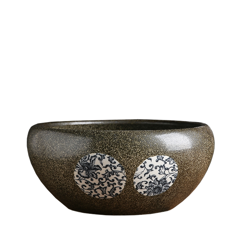 铜钱草桌面鱼缸花盆陶瓷