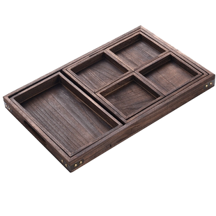 实木做旧摄影拍照拍摄道具复古日系风茶托盘桐木烧制七件套场景道具盘静物美食干货零食菜品围炉煮茶水果托盘