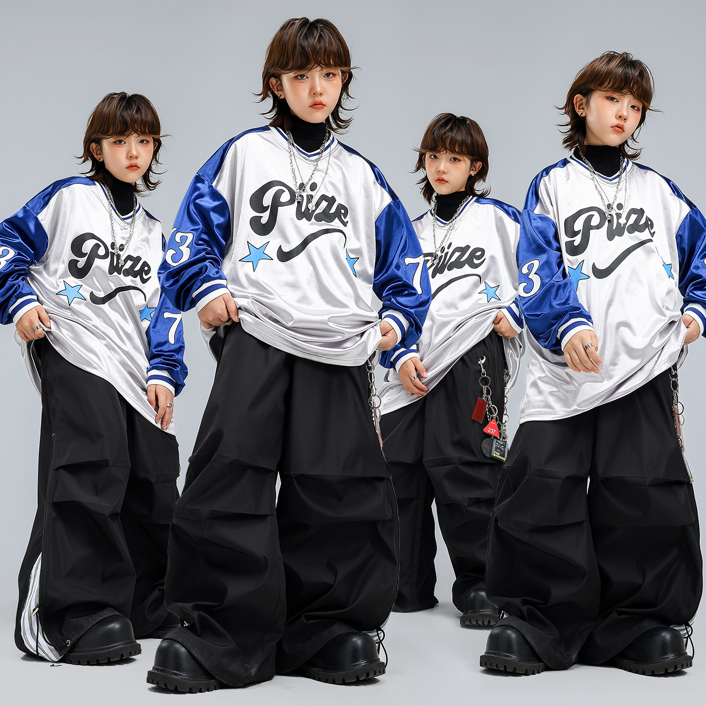 男女童嘻哈街舞长袖卫衣运动长裤