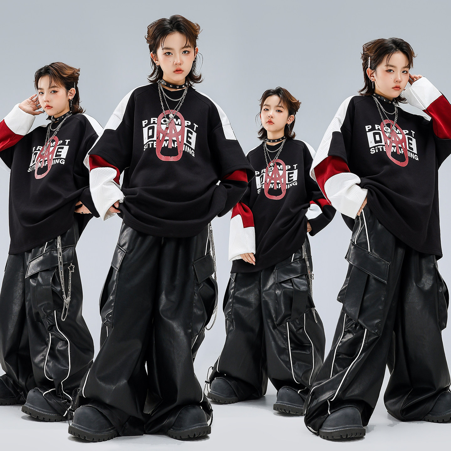 街舞儿童潮服男童酷帅嘻哈长袖卫衣套装少儿hiphop元旦表演服炸街,童装/婴儿装/亲子装,儿童演出服,淘宝优惠券,粉丝福利购,淘宝优惠卷