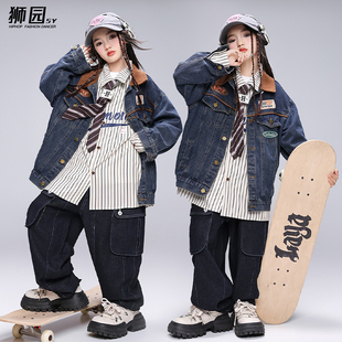 街舞儿童潮服嘻哈男童套装少儿hiphop酷帅女孩元旦演出服装秋冬季