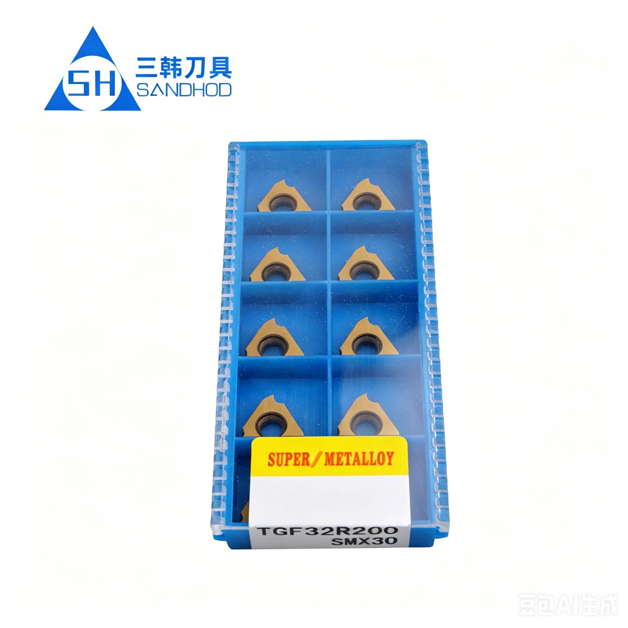 三韩刀片 立装浅槽刀片TGF32R100 SMX30卡簧槽刀刀粒三角型割槽刀