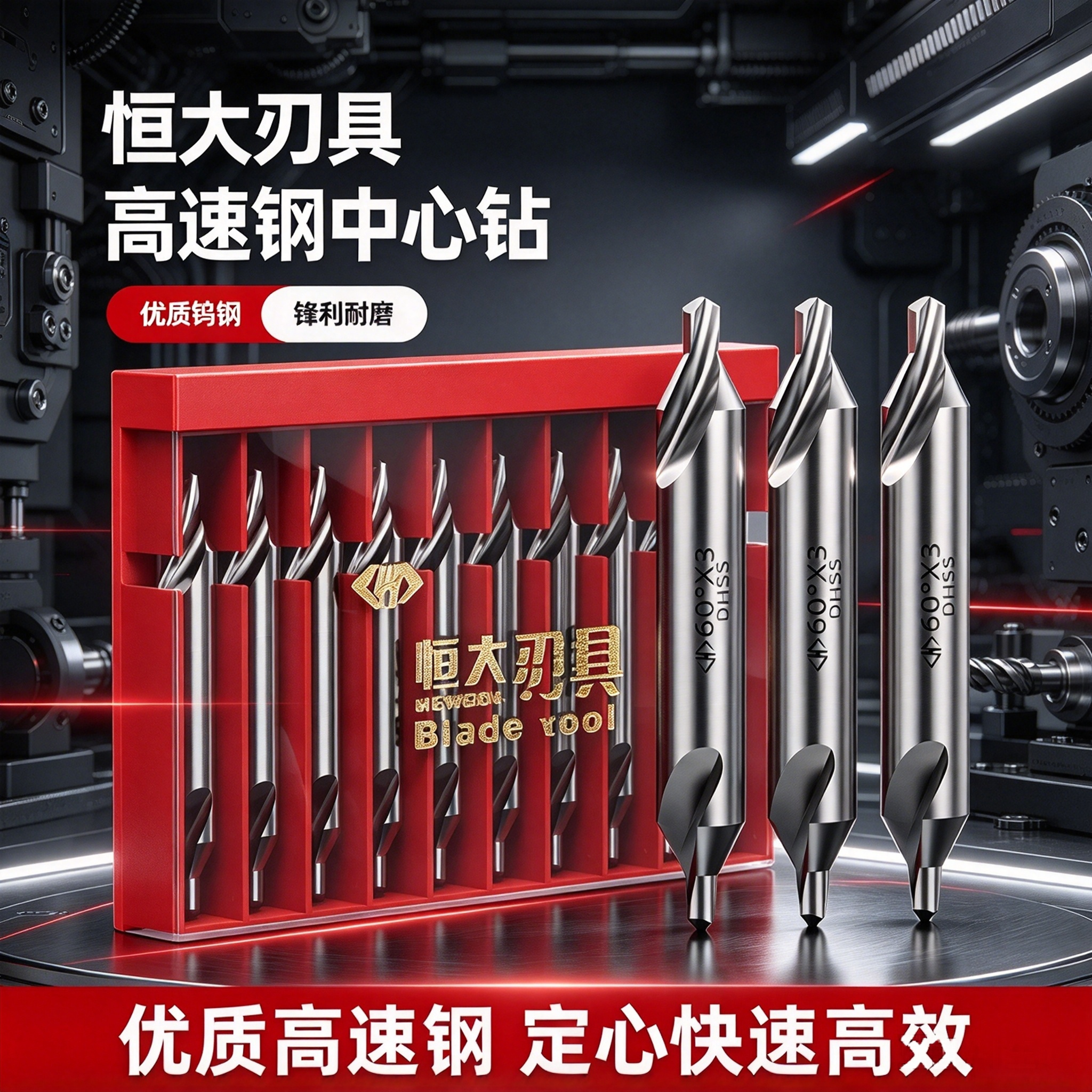 恒大中心钻 全磨制螺旋槽中心钻172A型 173B型 A1-A10 B1-B6 镀钛