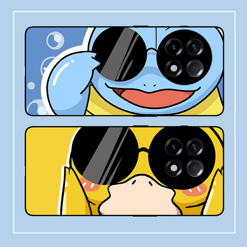 墨镜杰尼龟可达鸭适用一加13/12/11手机壳1+ace5/2pro可爱卡通个性创意防摔保护套时尚潮牌硅胶软壳