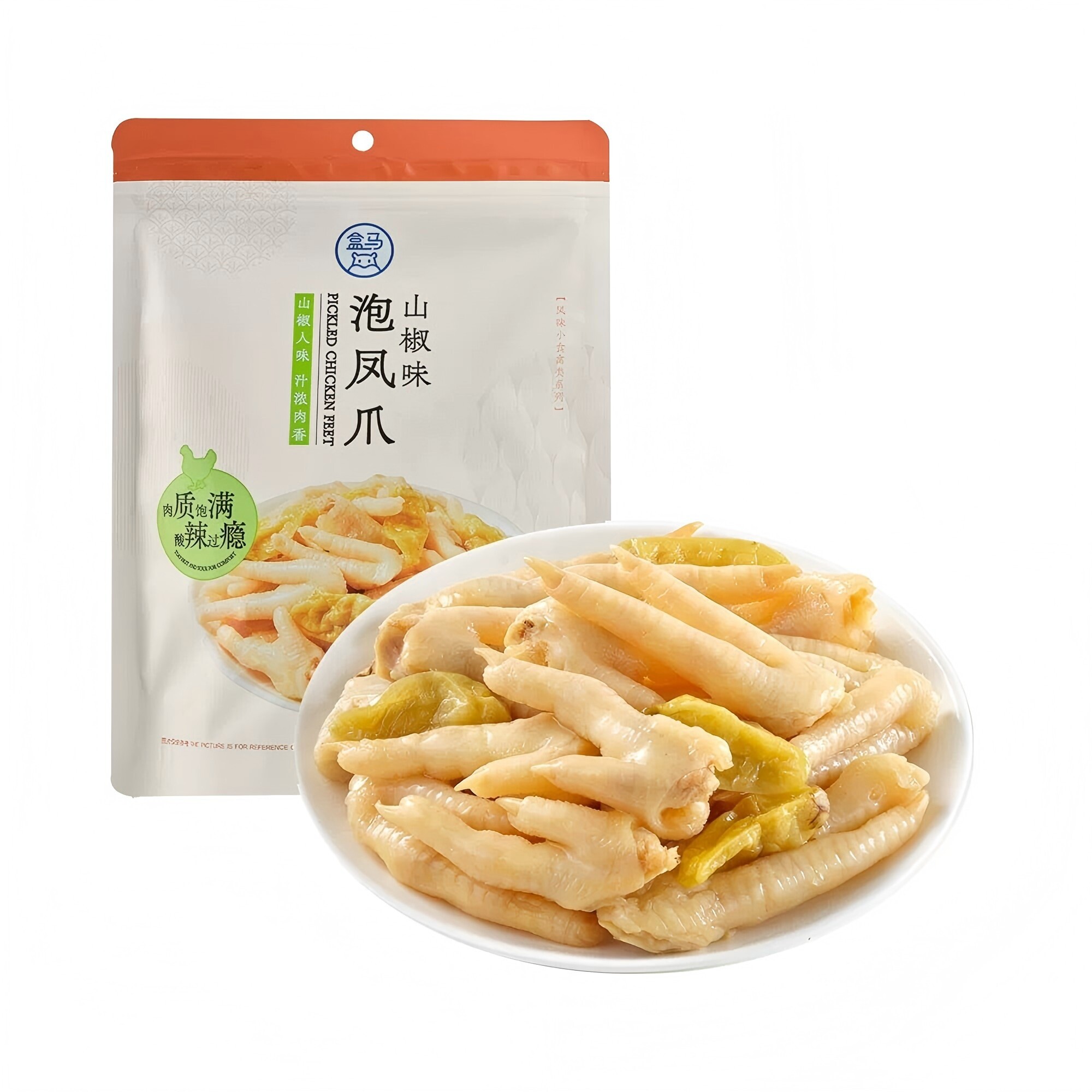 泡椒味鸡肉零食盒马泡椒凤爪山椒味180g独立包装肉质饱满脆爽图片