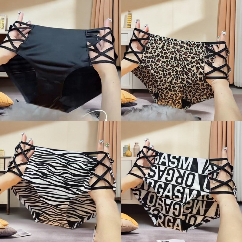 欧美个性豹纹黑色三角裤