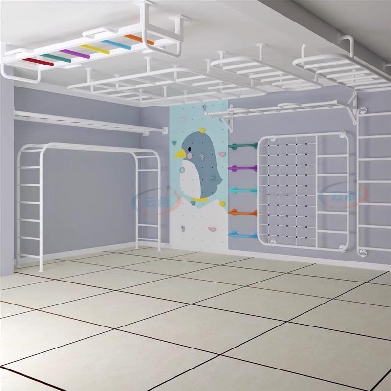 空中瑜伽攀爬架壁挂云梯单杠引体向上健身室内感统运动训练器材