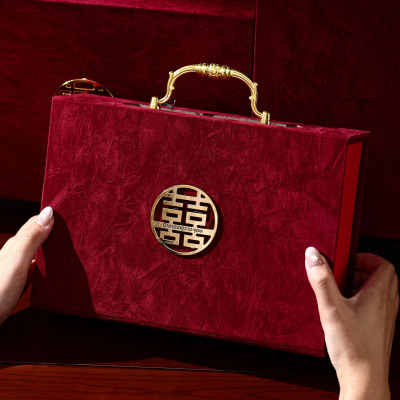 定亲12万8礼金箱子订婚装钱30万彩礼盒8万8嫁妆盒子6万现金18万8
