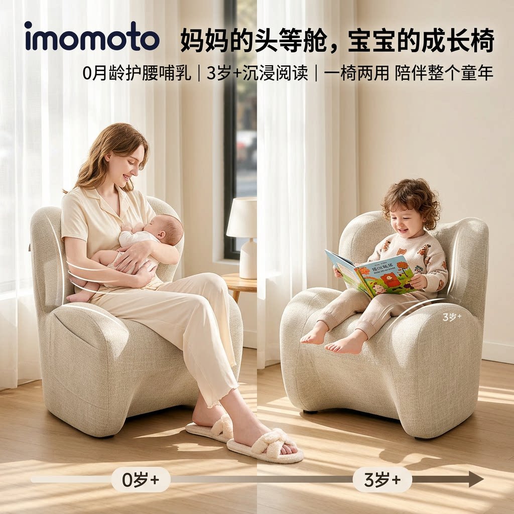 imomoto哺乳沙发喂多功能奶椅