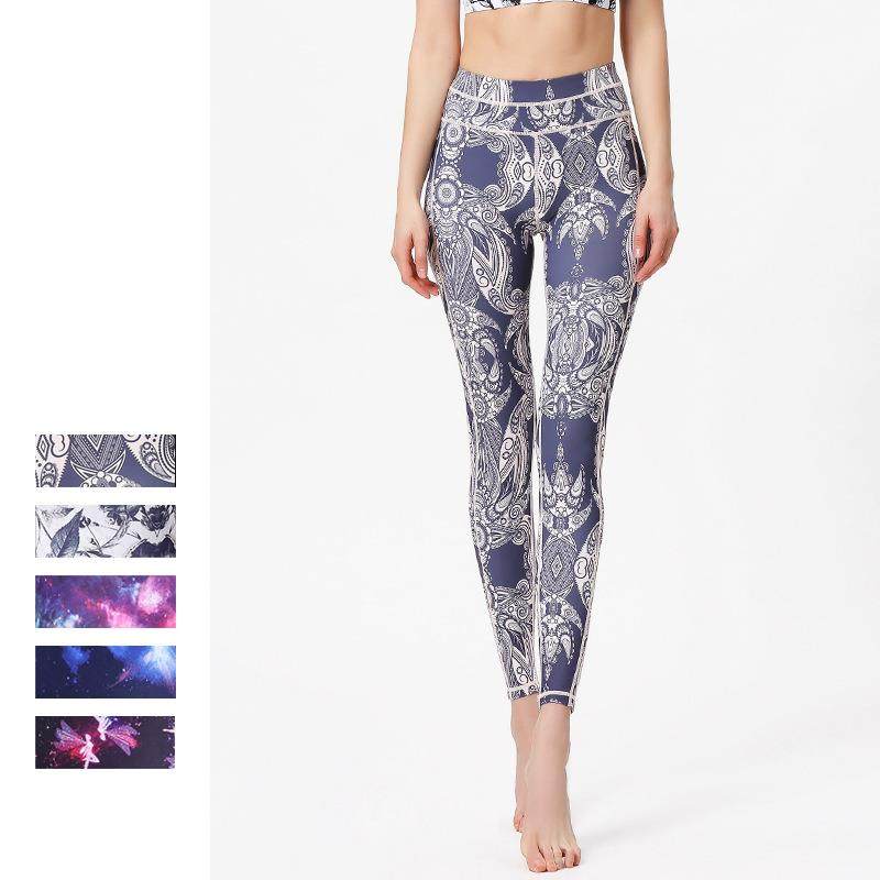 Yoga Pants Womens Sports Fitness High Waist Tight Fit