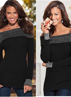 Womens Sleeves Spring All-match Bumping Silver Links Back