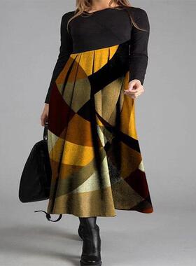 dress long mid-waist commuting temperament red Xiaoxiang