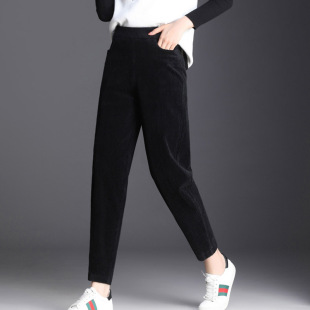 casual pants thickened carrot Plush corduroy womens