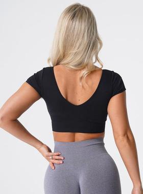 ribbing yoga clothing fitness crop running shorts workout